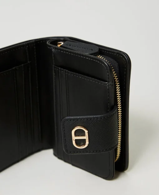 Portefeuille Avec Fermeture éclair Et Bouton Oval T