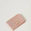 Portefeuille En Satin Avec Strass Et Oval T