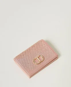 Portefeuille En Satin Avec Strass Et Oval T