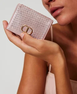 Portefeuille En Satin Avec Strass Et Oval T