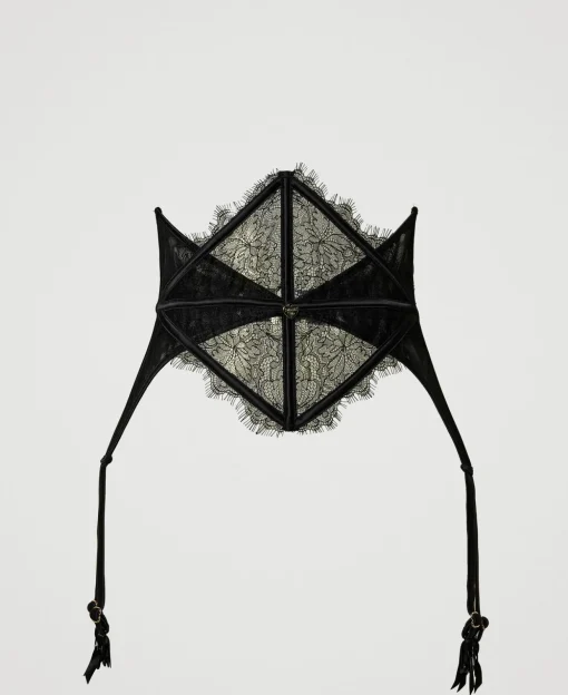 Porte-jarretelles En Dentelle Et Tulle
