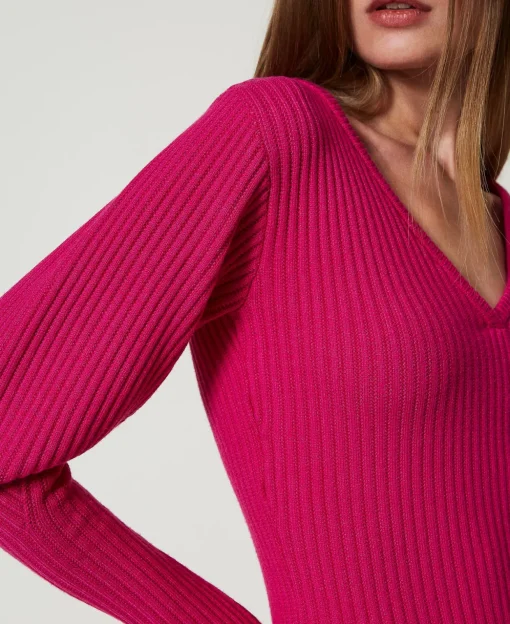 Pull Ajusté Côtelé