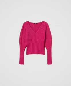 Pull Ajusté Côtelé