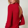 Pull Ajusté Côtelé Avec Ouverture