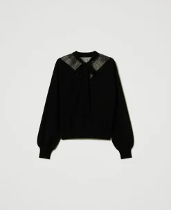 Pull Avec Dentelle Et Nœud