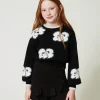 Pull Avec Fleurs Incrustées