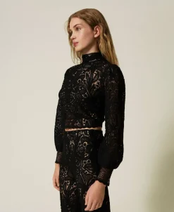 Pull Boxy En Crochet Floral