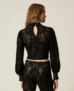 Pull Boxy En Crochet Floral