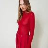 Pull Col Montant Ajusté En Viscose