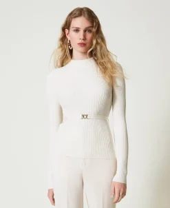 Pull Col Montant Avec Ceinture