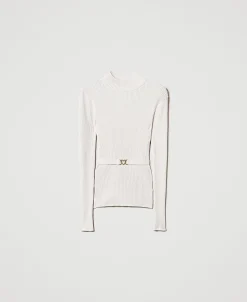Pull Col Montant Avec Ceinture