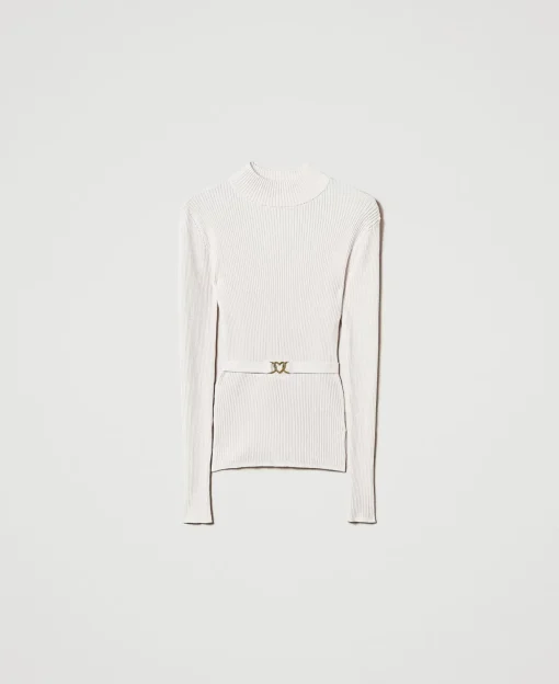 Pull Col Montant Avec Ceinture