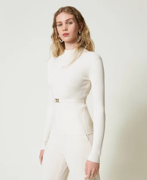 Pull Col Montant Avec Ceinture
