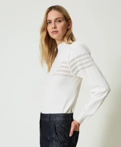 Pull Col Montant Avec Finition Oval T