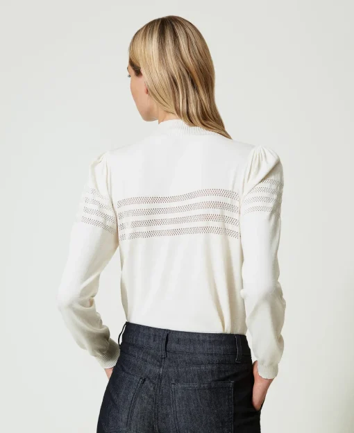 Pull Col Montant Avec Finition Oval T
