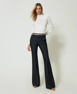 Pull Col Montant Avec Finition Oval T