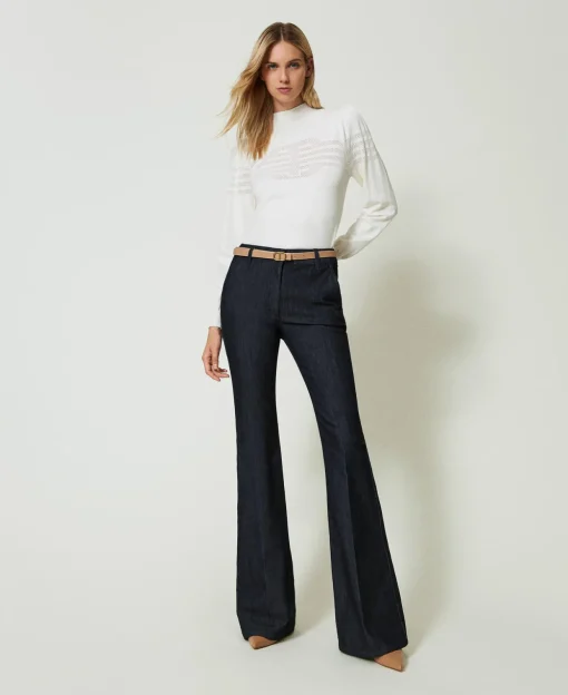 Pull Col Montant Avec Finition Oval T