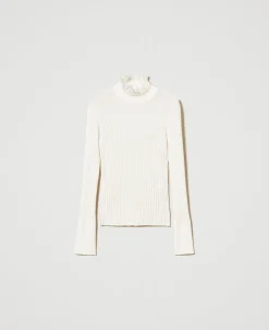 Pull Col Montant Avec Perles