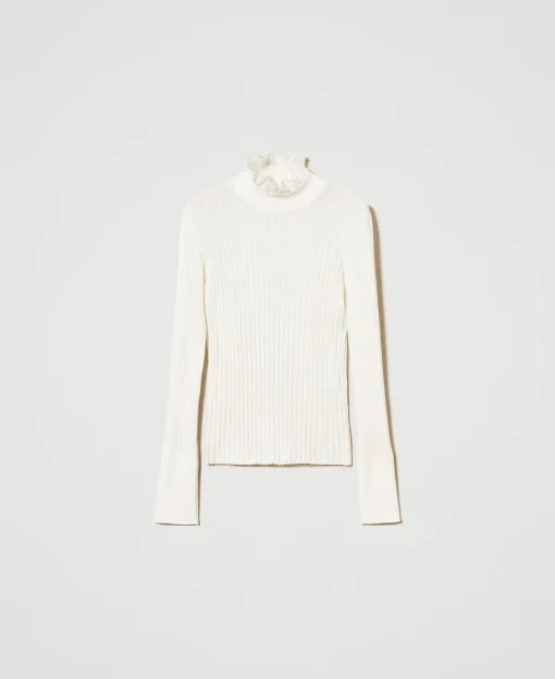 Pull Col Montant Avec Perles