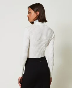 Pull Col Montant Avec Perles
