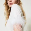 Pull Col Montant Avec Plumes