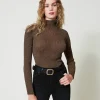 Pull Col Montant En Fil Lurex