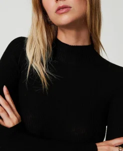 Pull Col Montant Sans Coutures En Laine
