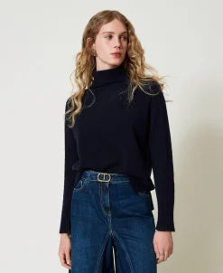 Pull Col Roulé En Laine Et Cachemire