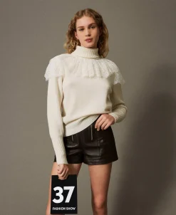 Pull Col Roulé En Laine Et Cachemire