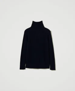 Pull Col Roulé En Laine Et Cachemire