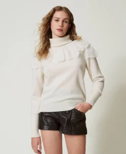 Pull Col Roulé En Laine Et Cachemire