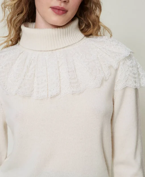 Pull Col Roulé En Laine Et Cachemire