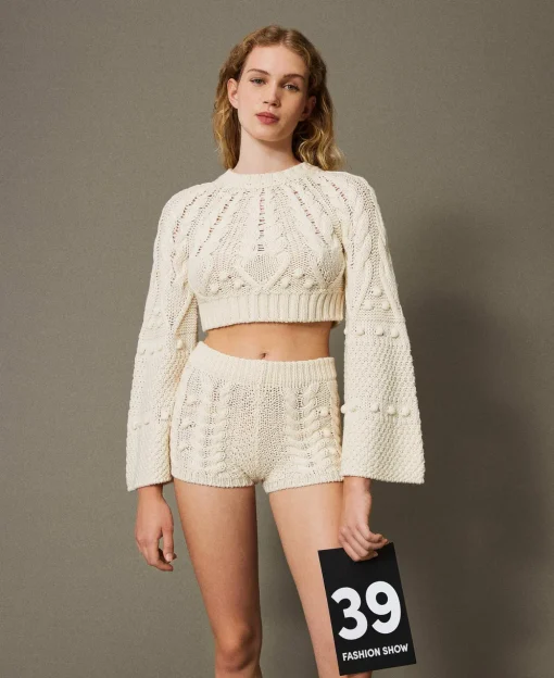 Pull Cropped En Laine