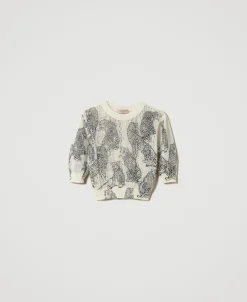 Pull Cropped En Mélange De Laine Et Mohair