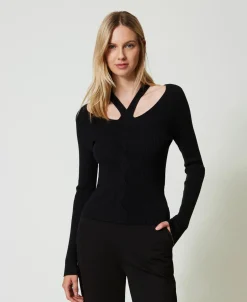 Pull Côtelé Avec Ajour