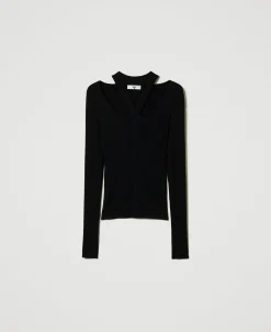 Pull Côtelé Avec Ajour