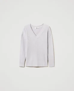 Pull Côtelé Avec Fente