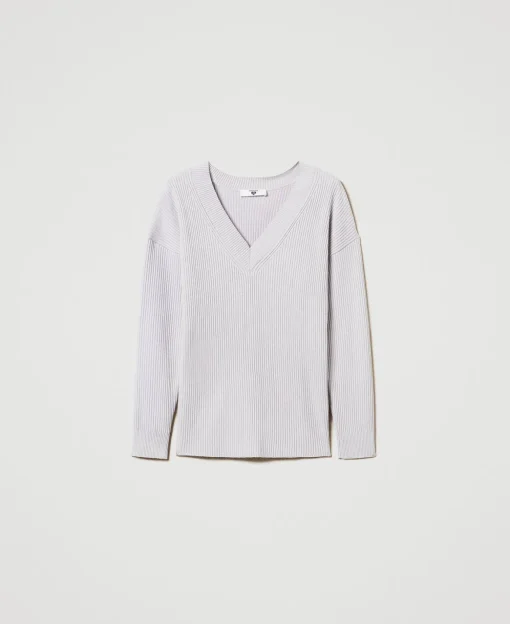 Pull Côtelé Avec Fente