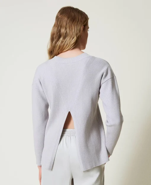 Pull Côtelé Avec Fente