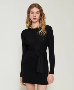 Pull Côtelé Avec Nœud