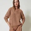 Pull Côtelé Avec Torsades