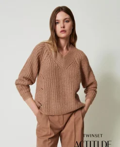 Pull Côtelé Avec Torsades