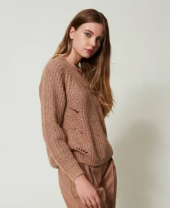 Pull Côtelé Avec Torsades