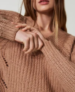 Pull Côtelé Avec Torsades