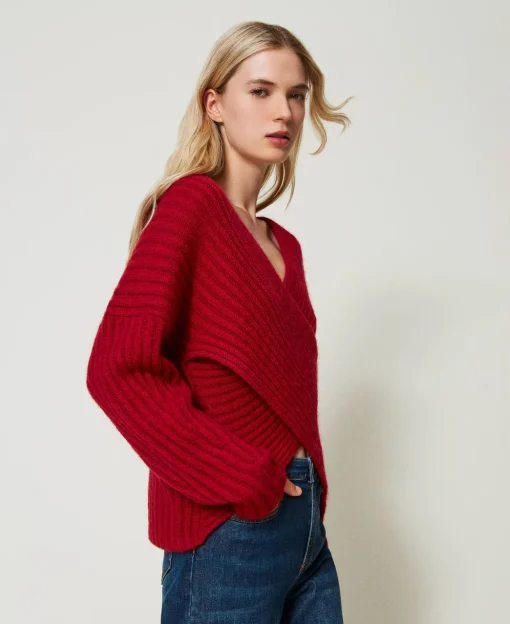 Pull Double Usage En Mohair Mélangé