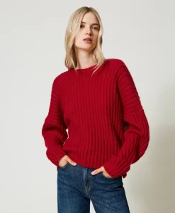 Pull Double Usage En Mohair Mélangé