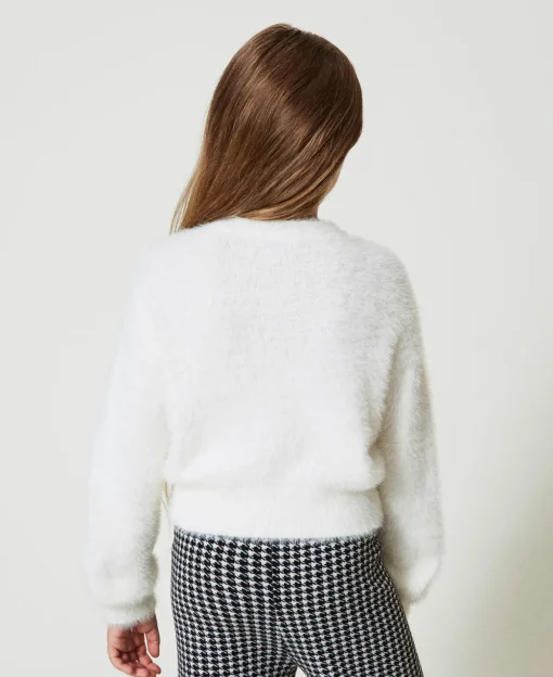 Pull Effet Fourrure Avec Logo Oval T