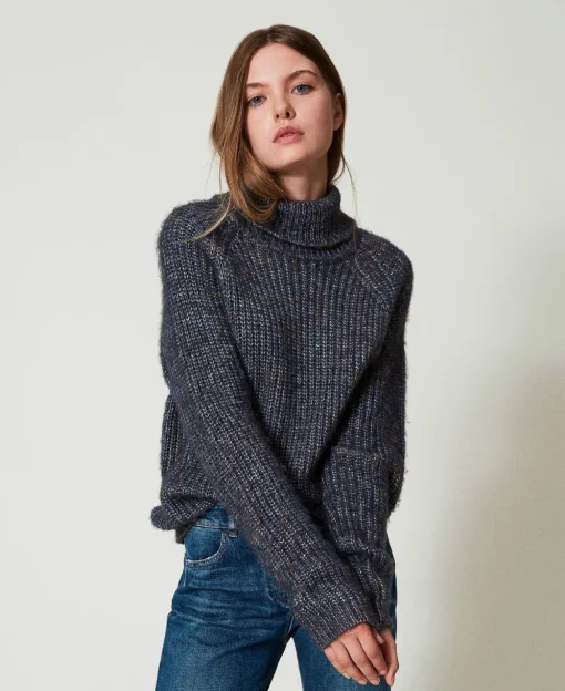 Pull En Fil Multicolore Avec Lurex