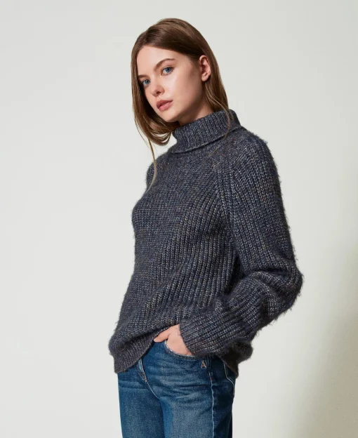 Pull En Fil Multicolore Avec Lurex
