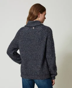 Pull En Fil Multicolore Avec Lurex